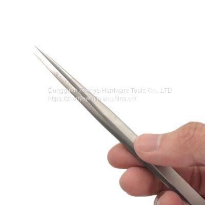 Stainless Steel Precision Sandblasting Tweezers Extremely Fine Pointed Straight Elbow IC Chip Electronic Super Hard Tweezers Clamp SS-11 Tweezers photo-3