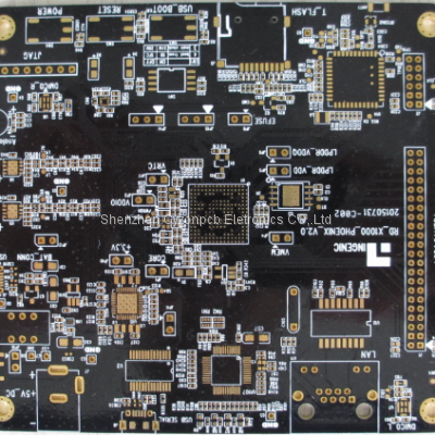 6 layers impedance PCB with black soldermask