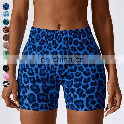 Running Sportswear Yoga Shorts Wholesale Quick Dry Yoga Shorts Womens New Printing High Waist Seamless Fitness Gym Yoga Shorts photo-5