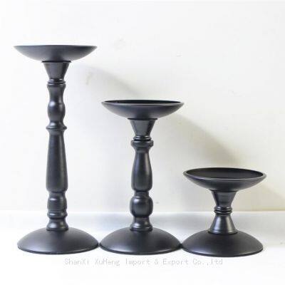 Black Metal Candelabra Set Holiday Decorative European Print Handmade Wedding Decor And Home Decor Candle Holder