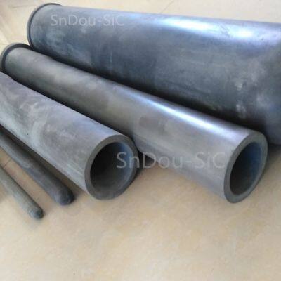 Advanced NSiC Radiant Tubes, NSiC Heating Protective Tubes, Nitride Bonded Silicon Carbide Ceramic Tubes, photo-2