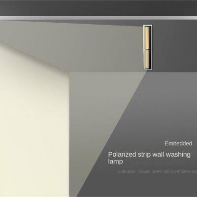 Polarized wall washing spotlights, long strip lights, embedded line lights, grille without main lights, LED line lights