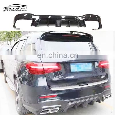 X253 GLC63 BB Style Carbon Fiber Rear Diffuser Rear Bumper Lip For Mercedes Benz GLC63