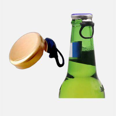 Plastic Beer Bottle Caps Pull Ring Crown Cap Colorful Bottle Lid