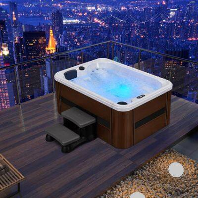 High-end 2 Person Rectangular Backyard Swimming Pool, With Balboa Hot Tub Spa Outdoor Hot Spring Villa photo-1