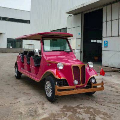 8-seater Electric Vintage Car, Retro Sightseeing Vehicle for Tourist Reception in Scenic Areas, Electric Vehicle for Property Viewing in Villas and Real Estate Projects photo-3