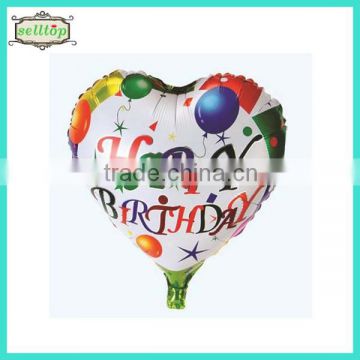 Hot sell 18" heart shape foil balloons decoration for birthday