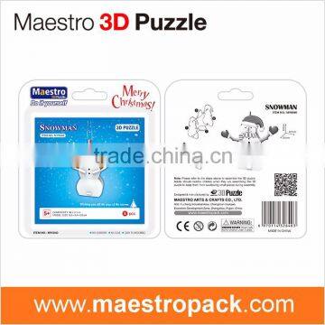 8PCS New Year Ornament 3d Puzzle Snowman photo-3