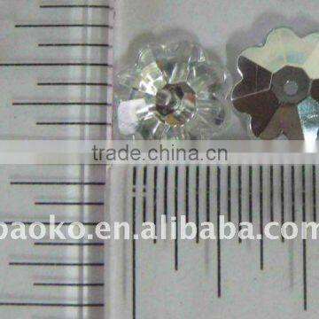 Flower Shape Clear Color Acrylic Stone for sewing Button