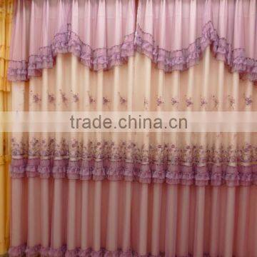 lace embroidered curtain fabric for window