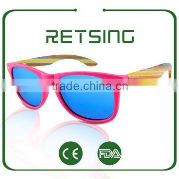 Plastic Frame Bamboo Arms Sunglasses Handmade, Bamboo Eyewear, Bamboo Sunglasses China photo-4