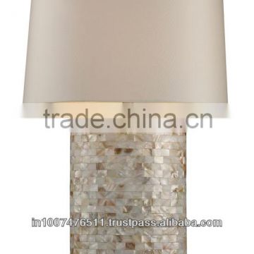 Metal Vase Mother Of Pearl Table Lamp