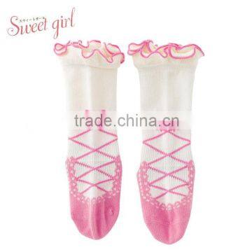 Japanese wholesale clothing manufacturers products cutebaby socks-shoes wtih creepers ballet kids child clothes infant wear