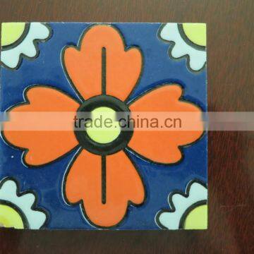 Villa ceramic flower Decor Floor and stair art tiles