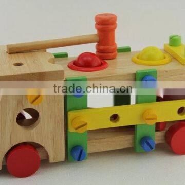 Wooden Screw Car Pounding Toy