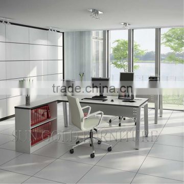 Leisure melamine wooden office furniture, CEOBOSS white office desk (SZ-OD120)