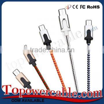 Hot Mobile Phone Accessories Alloy Nylon Braided Usb Data Transfer Cord Cable photo-4