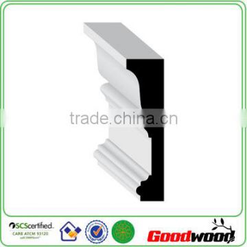 Ornamental architectural wood skirting board