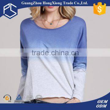 factory wholesale price gradient color good quality bamboo t shirts