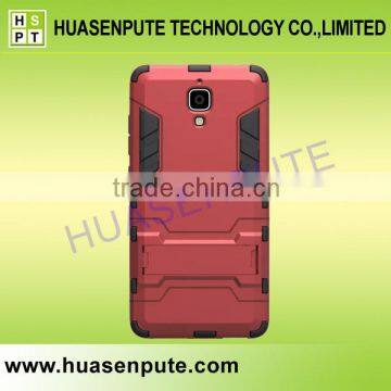 Wholesale 3 In1 Robot Silicon Rubber + Hard Plastic Stand Case for Xiaomi 4