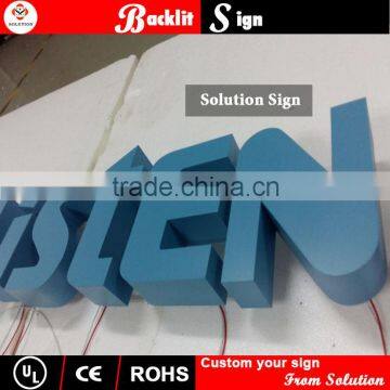Diy gold titanium stainless steel housing backlit illuminated signage