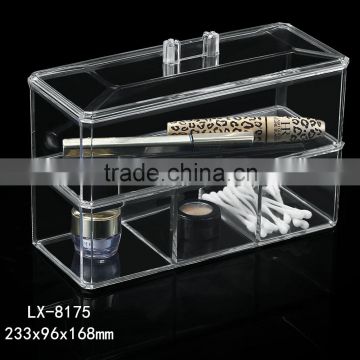 acrylic personalized makeup cases Plastic clear high quality cosmetic organizer