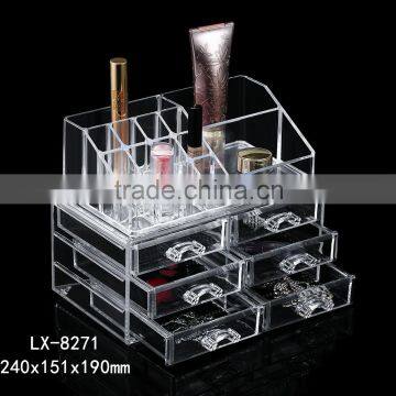 fashional cosmetic storage organizer plastic transparent makeup organizer