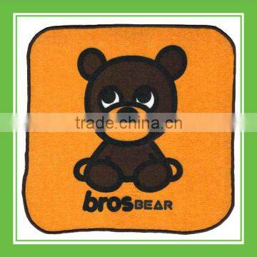 Top Quality Products Bros Bros Bear Cotton Absorbent Square Orange Terry Towel For Children