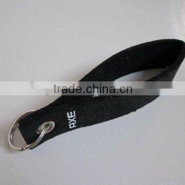 felt key chains in belt design with logo printing