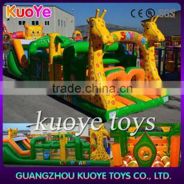 china manufacturer baby inflatable obstacle courses, children jumping house animals obstacle with tunnel,juegos inflables china