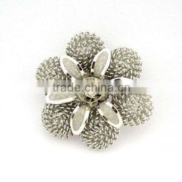 2014 Fashion Metal flower rhinestone decorative shoe clips WCK-851