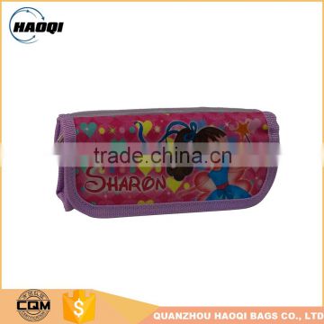 Custom printing fashion school pencil bag with zipper