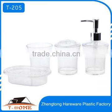 4PCS Plastic Bathroom Set,transparent bathroom vanity sets