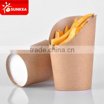 Disposable Chip cups, chip cartons of food grade paperboard