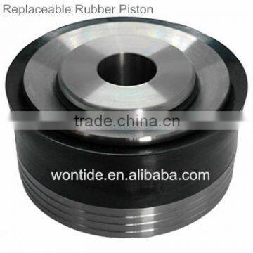 Replaceable rubber piston