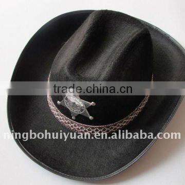 black cowboy hat with star