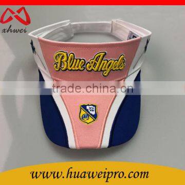 Latest Design Air Force Visor Cap Custom 100% Cotton 3D Embroidery Sun Visor