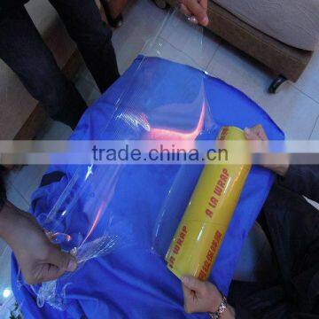 plastic film good stretching&transparency pvc cling film/soft wrapping