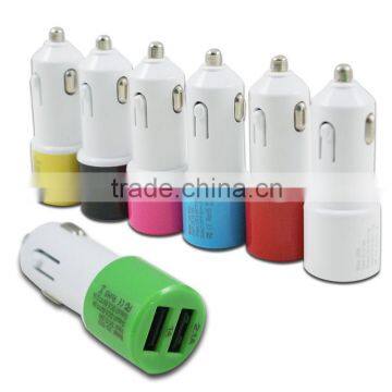 Universal 12V 2.1A Dual Usb Car Charger Adapter For Mobile Cell Phones Tablet