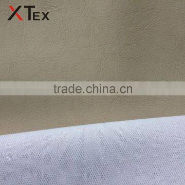 pvc coated compound leather fabric,vinyl with knitting fabric for home furniture sofa upholstery