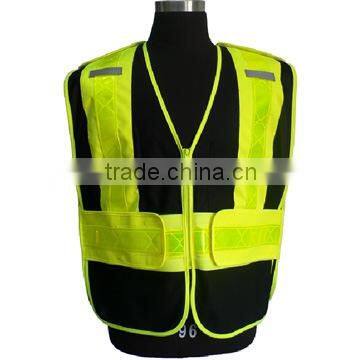 Black Reflective safety vest Police Vest