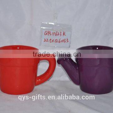 Garden watering can shape resin flowerpot