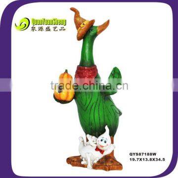 Duck harvest decoration polyresin craft for sale