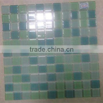 Hot sale cheapest light color crystal glass mosic tile mosaic