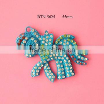 2015 Hot selling factory price new style horse 55mm rhinestone button fashionable decorations in stock (btn-5625)