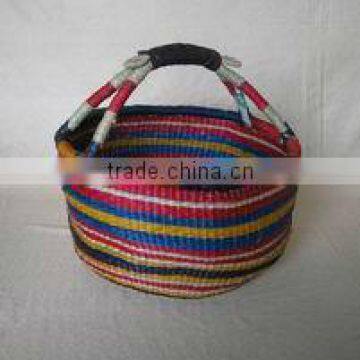 Woven Seagrass Shopping Basket