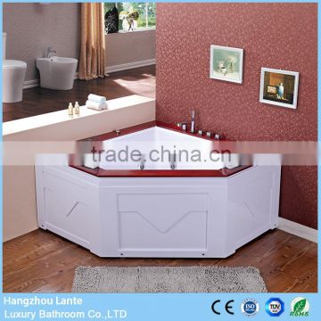 Triangle Wood Surface Hot Spa Tub