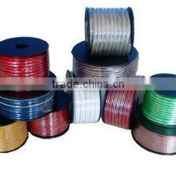 High Quality Speaker Cables.Transparent/Red&Black photo-2