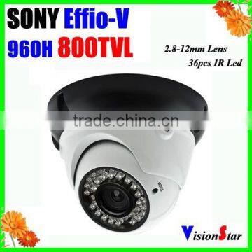 High Quality CCTV Camera Board Sony Effio-V 960H Infrared IR led Camera Zoom 2.8-12mm Varifocal Lens Security Camera Effio-V