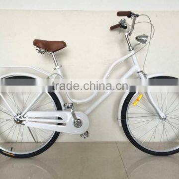 Pure white bike steel vintage bike single speed bicycle women city bicycle manufacturer